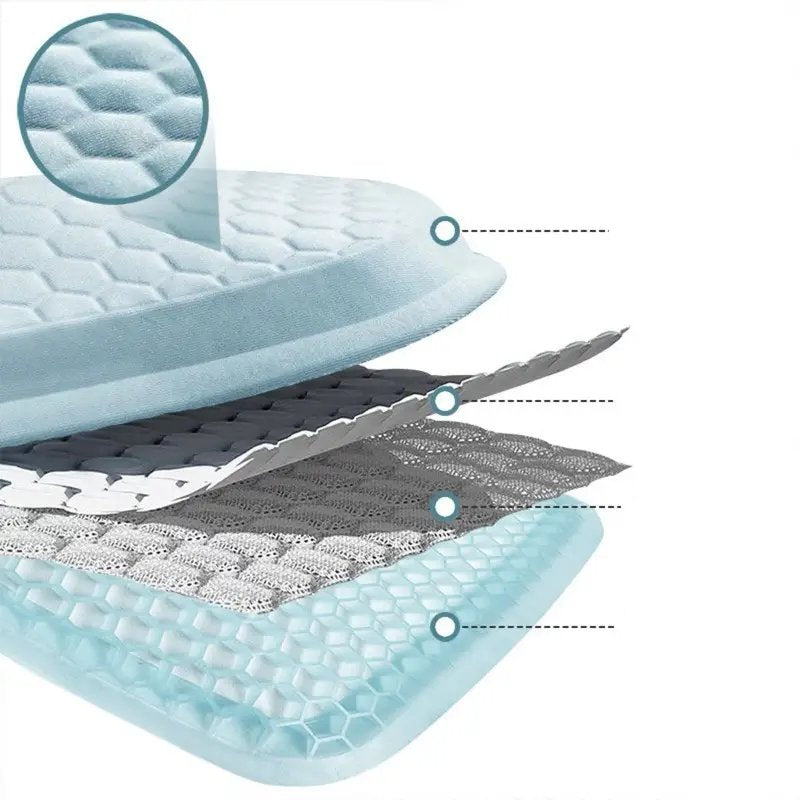 Ergonomisch Zitkussen met Koelgel Memory Foam voor Optimale Drukverlichting Bureaustoel Auto Kantoor 42x37cm | Sansoti