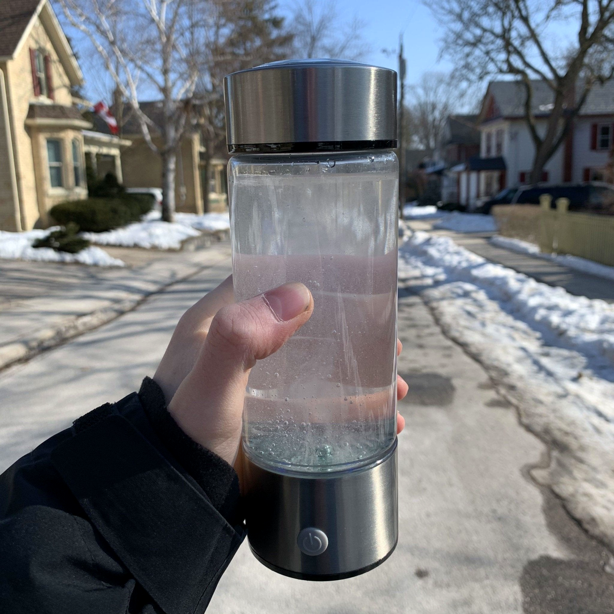 Draagbare Waterstofwaterfles 420ml Oplaadbaar USB-C Eenknopsbediening Gezond Water Onderweg Hydratatie | Sansoti