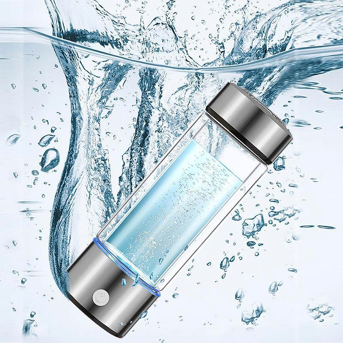 Draagbare Waterstofwaterfles 420ml Oplaadbaar USB-C Eenknopsbediening Gezond Water Onderweg Hydratatie | Sansoti