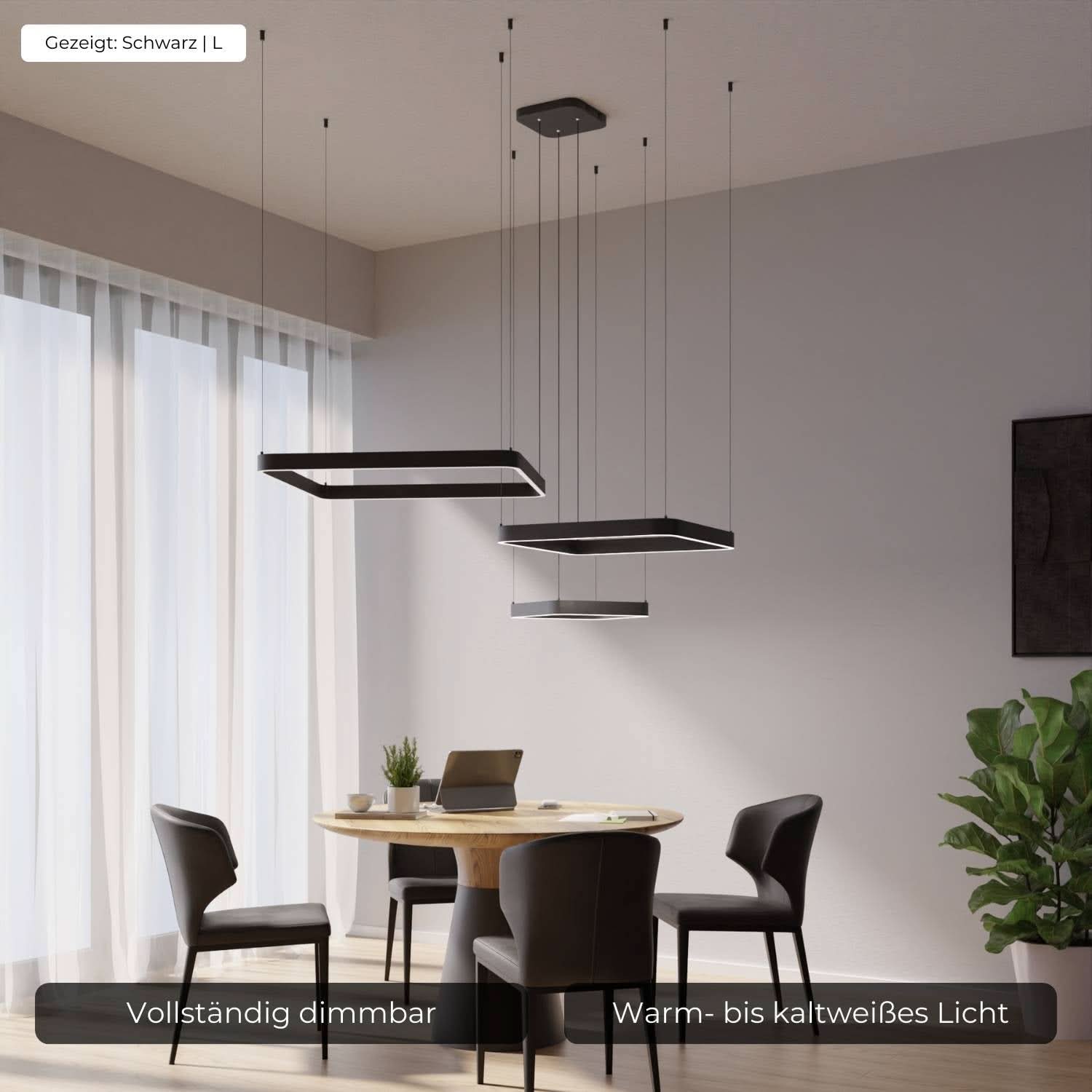 Suspension design moderne avec formes carrées flottantes – Levora