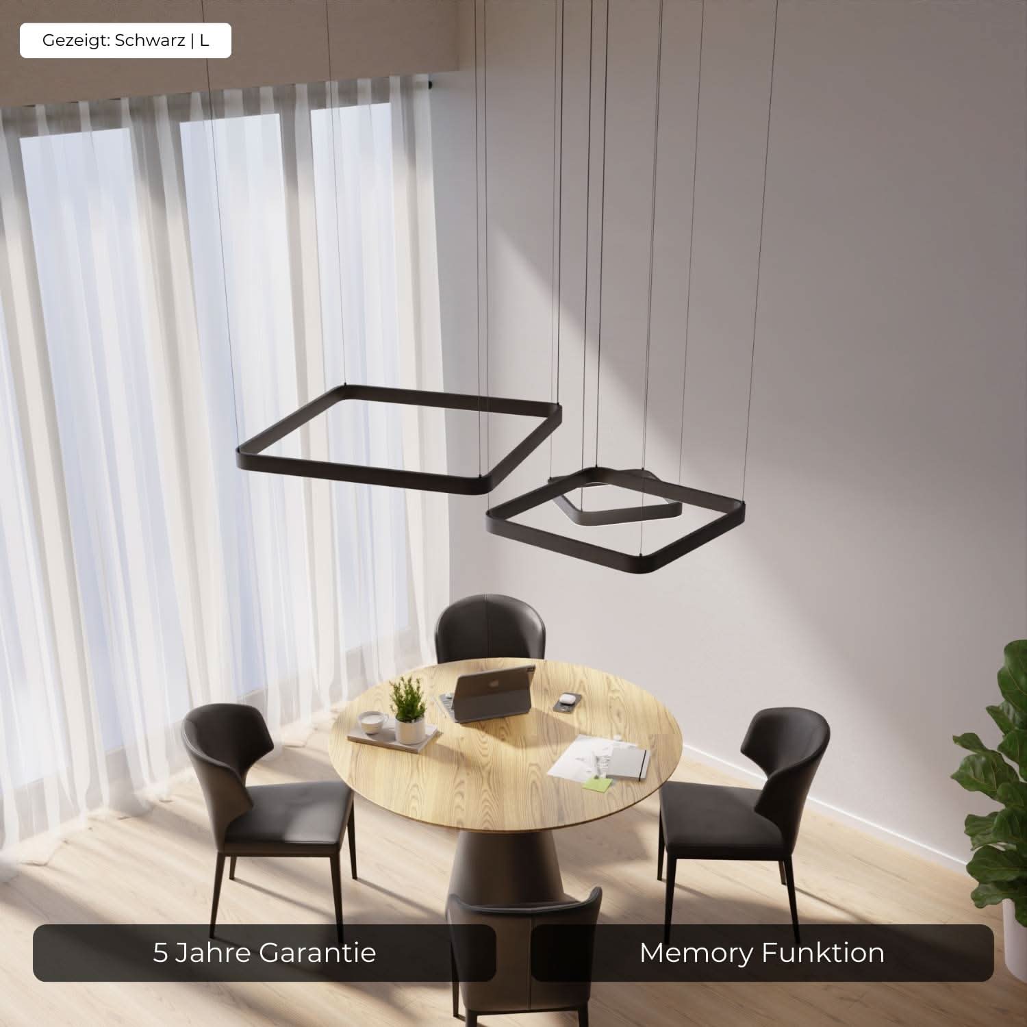 Suspension design moderne avec formes carrées flottantes – Levora