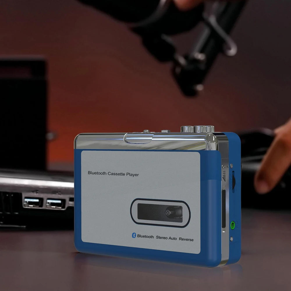 Draagbare Cassettespeler met Bluetooth en Auto-Reverse Functie voor Nostalgische Retro Muziekbeleving | Sansoti