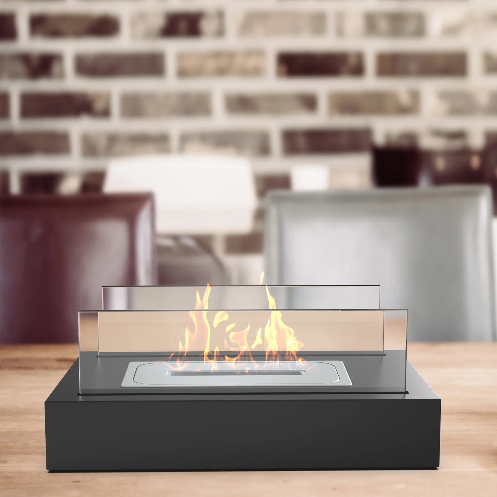Cheminée de table bioéthanol de luxe pour intérieur & extérieur – Cheminée d'ambiance sans fumée | Restfield