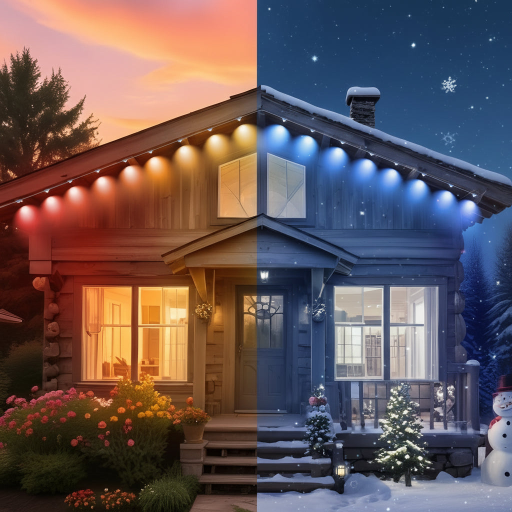 Smart LED Roofline Lighting 15m-30m App Control Multicolor Outdoor Lighting Holiday Garden Decoration | Sansoti