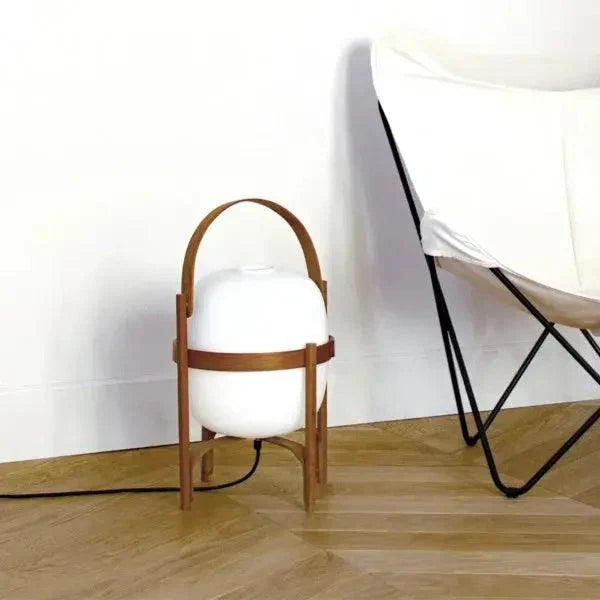 Tischlampe Holz Opalglas Natur 3 Größen Wohnzimmer Schlafzimmer Stimmungslicht Stehlampe Japandi Skandinavisch | Restfield
