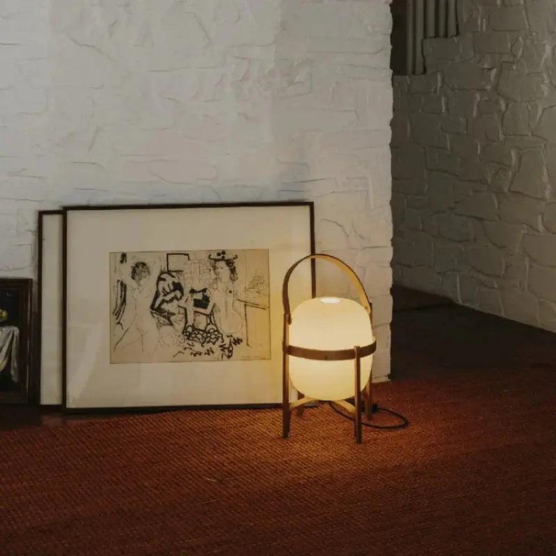 Tischlampe Holz Opalglas Natur 3 Größen Wohnzimmer Schlafzimmer Stimmungslicht Stehlampe Japandi Skandinavisch | Restfield