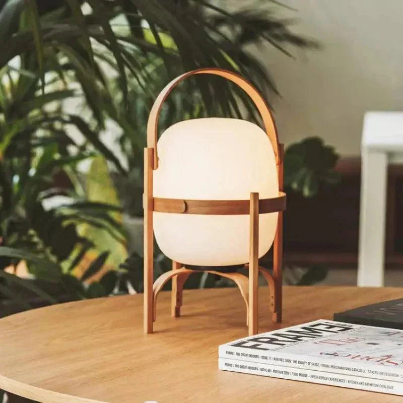Tischlampe Holz Opalglas Natur 3 Größen Wohnzimmer Schlafzimmer Stimmungslicht Stehlampe Japandi Skandinavisch | Restfield