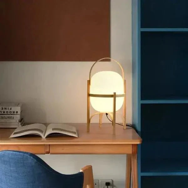 Tischlampe Holz Opalglas Natur 3 Größen Wohnzimmer Schlafzimmer Stimmungslicht Stehlampe Japandi Skandinavisch | Restfield