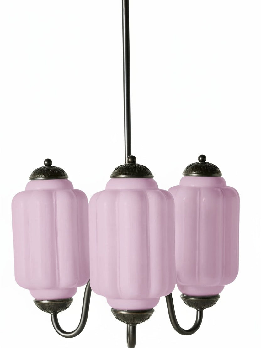 Melkglazen Kroonluchter Vintage Afwerking Tijdloze Elegantie Klassieke Verlichting voor Eetkamer Woonkamer | Sansoti