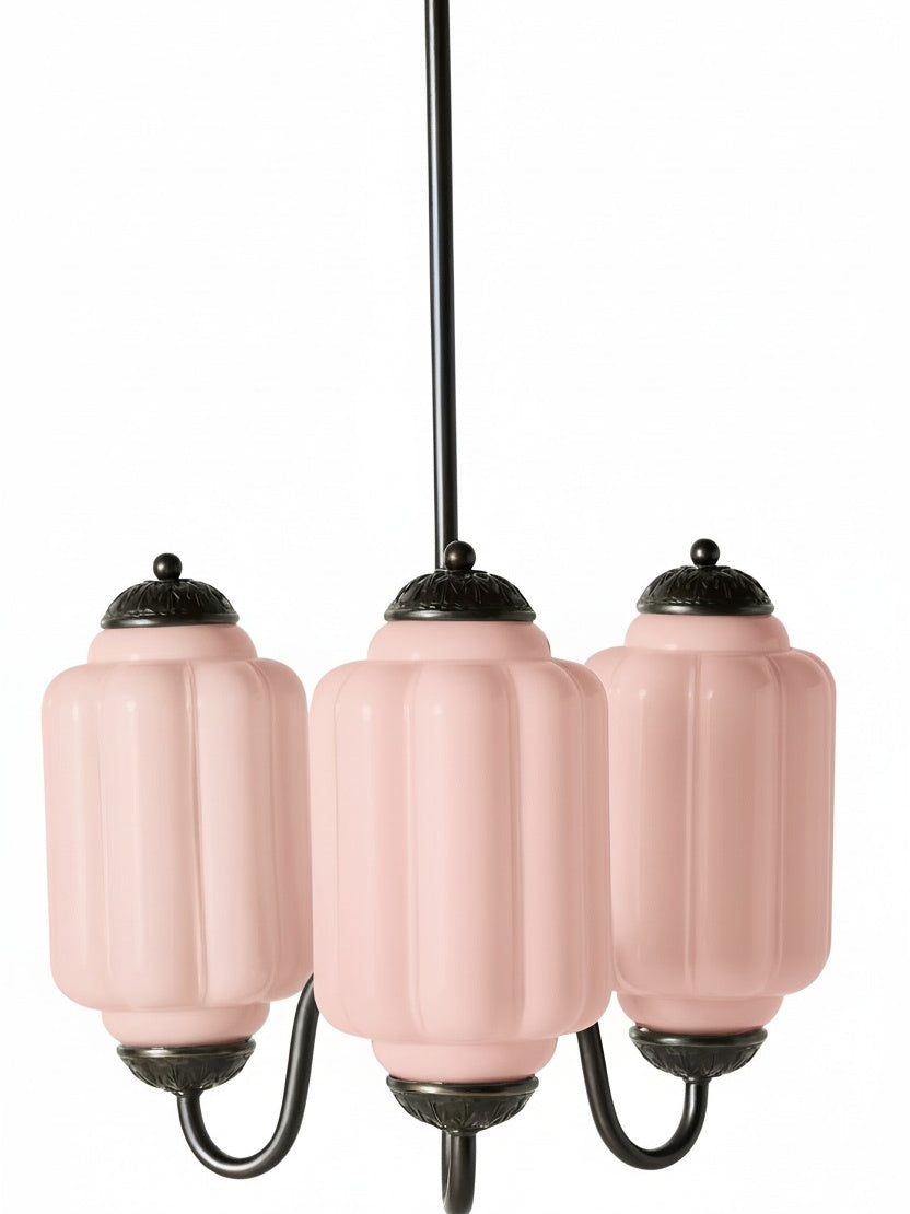 Melkglazen Kroonluchter Vintage Afwerking Tijdloze Elegantie Klassieke Verlichting voor Eetkamer Woonkamer | Sansoti