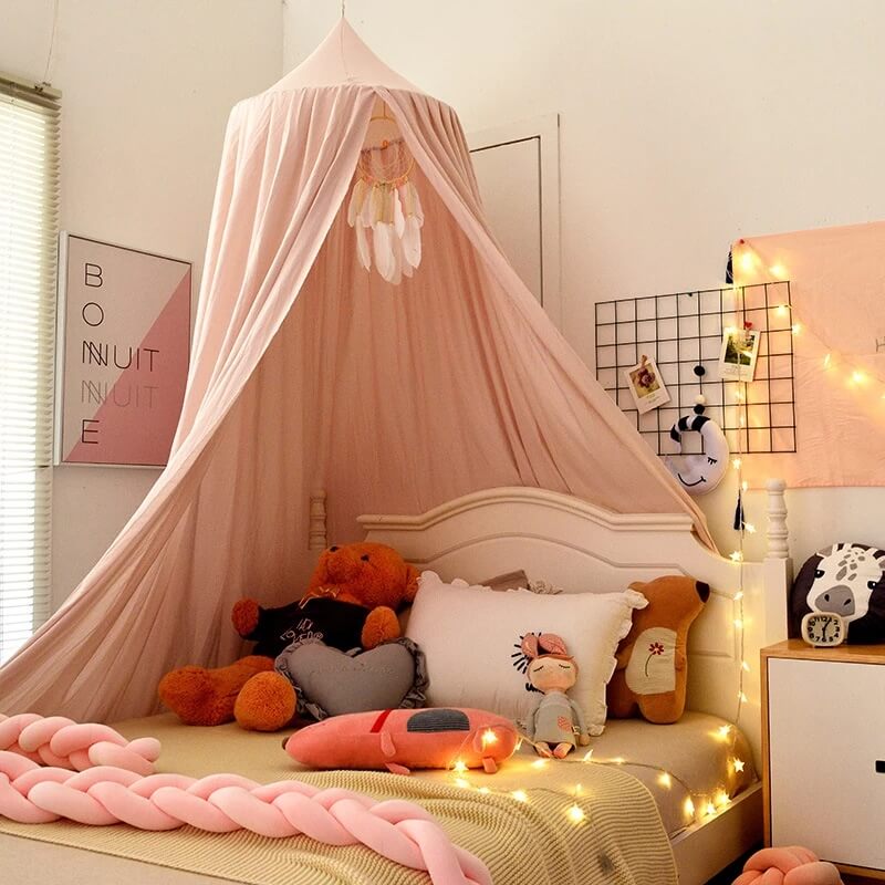 Blackout Children's Bed Canopy, Soft Polyester, 250cm High, Sleeping and Play Tent, Mosquito Net for Girls and Boys | Sansoti