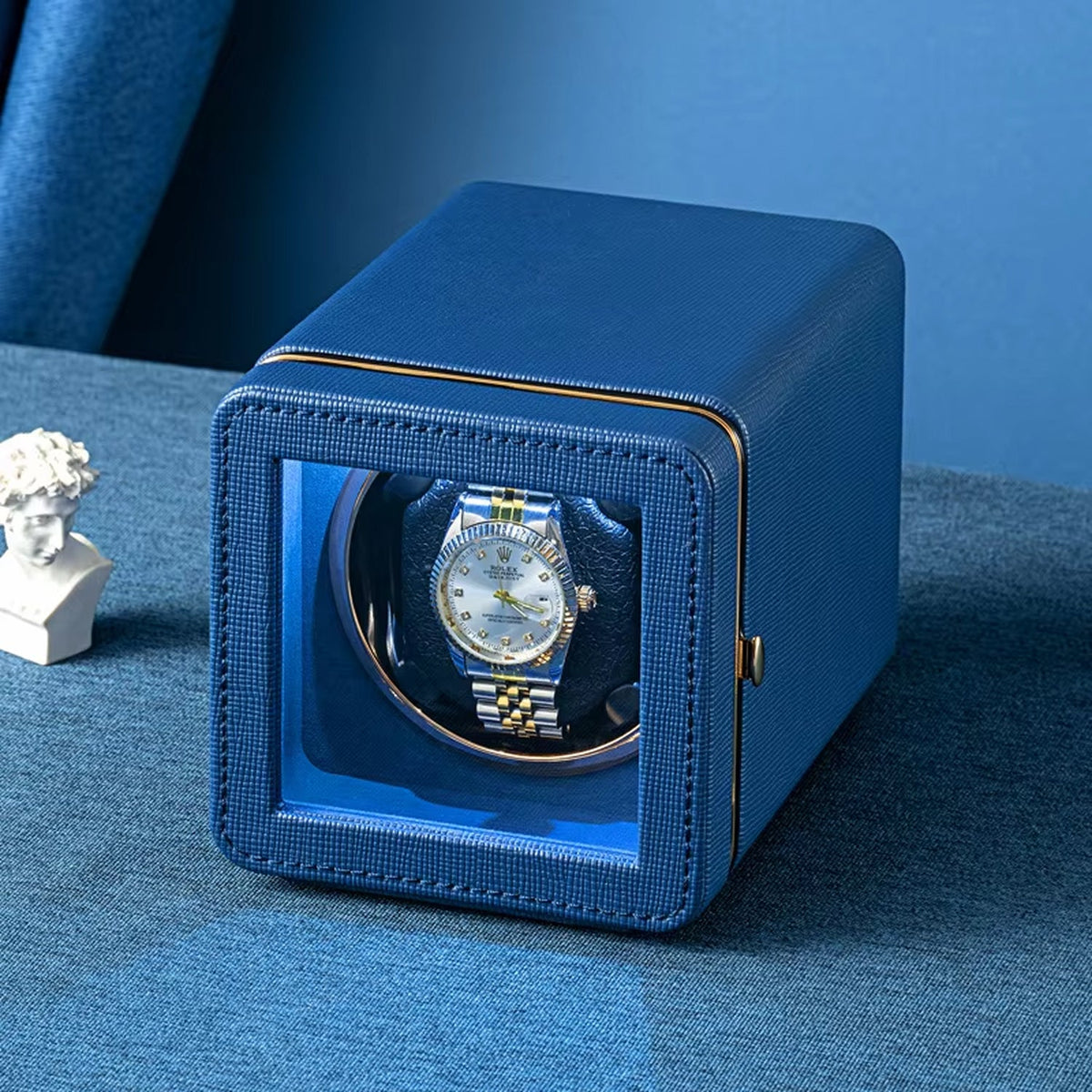 Automatic Watch Winder Box with Five Rotation Programs LED Lighting Watch Winder Luxury Display | Sansoti