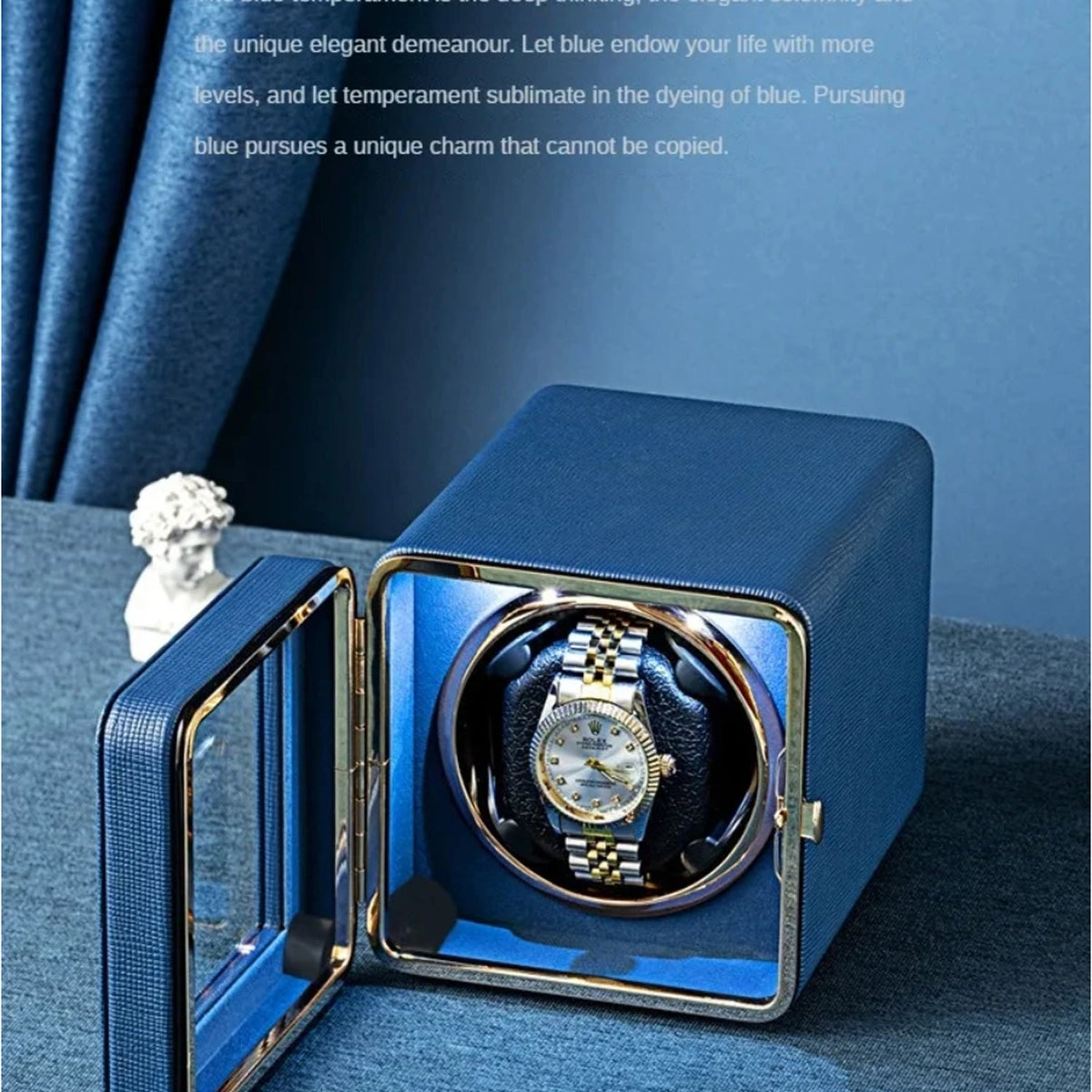 Automatic Watch Winder Box with Five Rotation Programs LED Lighting Watch Winder Luxury Display | Sansoti