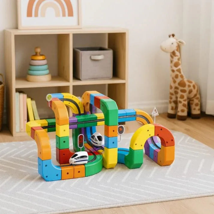Magnetisch Treinbaan Bouwset 3D STEM Educatief Speelgoed Creatief Constructieset voor Kinderen Ontwikkelend | Sansoti
