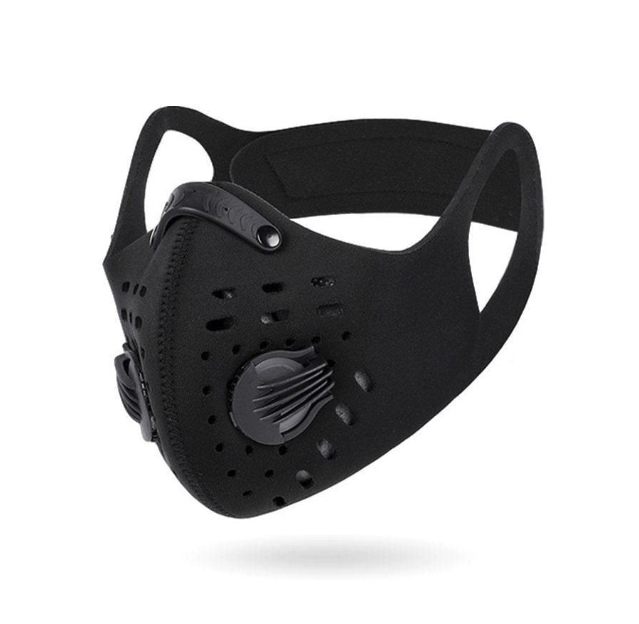 Herbruikbaar Mondmasker met Meervoudige Filtratie Zwart Wasbaar Ademend Bescherming tegen Luchtvervuiling | Sansoti