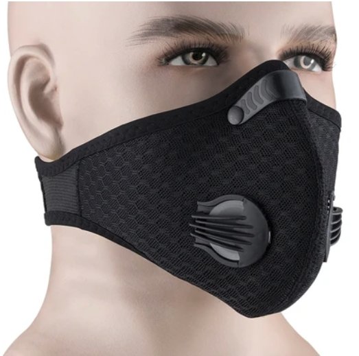 Herbruikbaar Mondmasker met Meervoudige Filtratie Zwart Wasbaar Ademend Bescherming tegen Luchtvervuiling | Sansoti