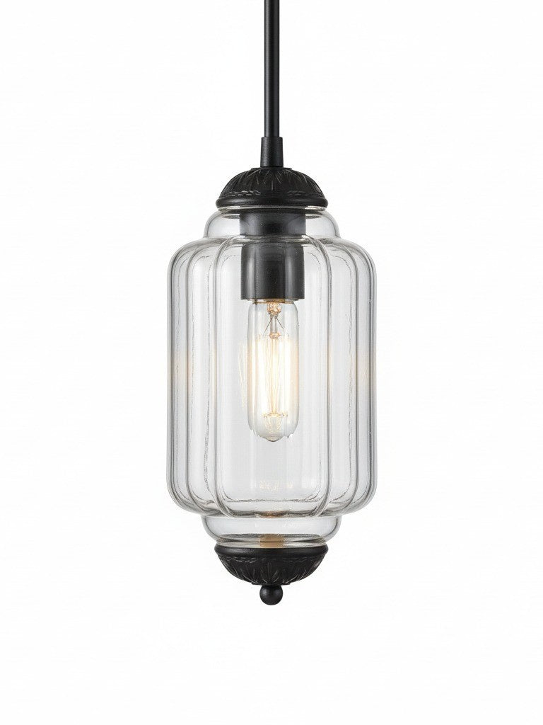 Vintage Glazen Hanglamp met Nostalgische Uitstraling – Verfijnde Verlichting voor Eetkamer en Keuken | Sansoti