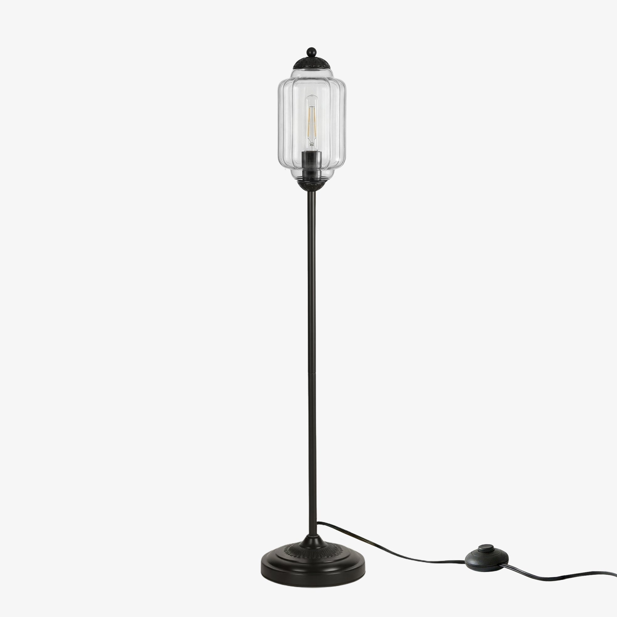 Decoratieve Glazen Pompoen Vloerlamp Retro Organische Stijl Woonkamer Staande Lamp | Sansoti