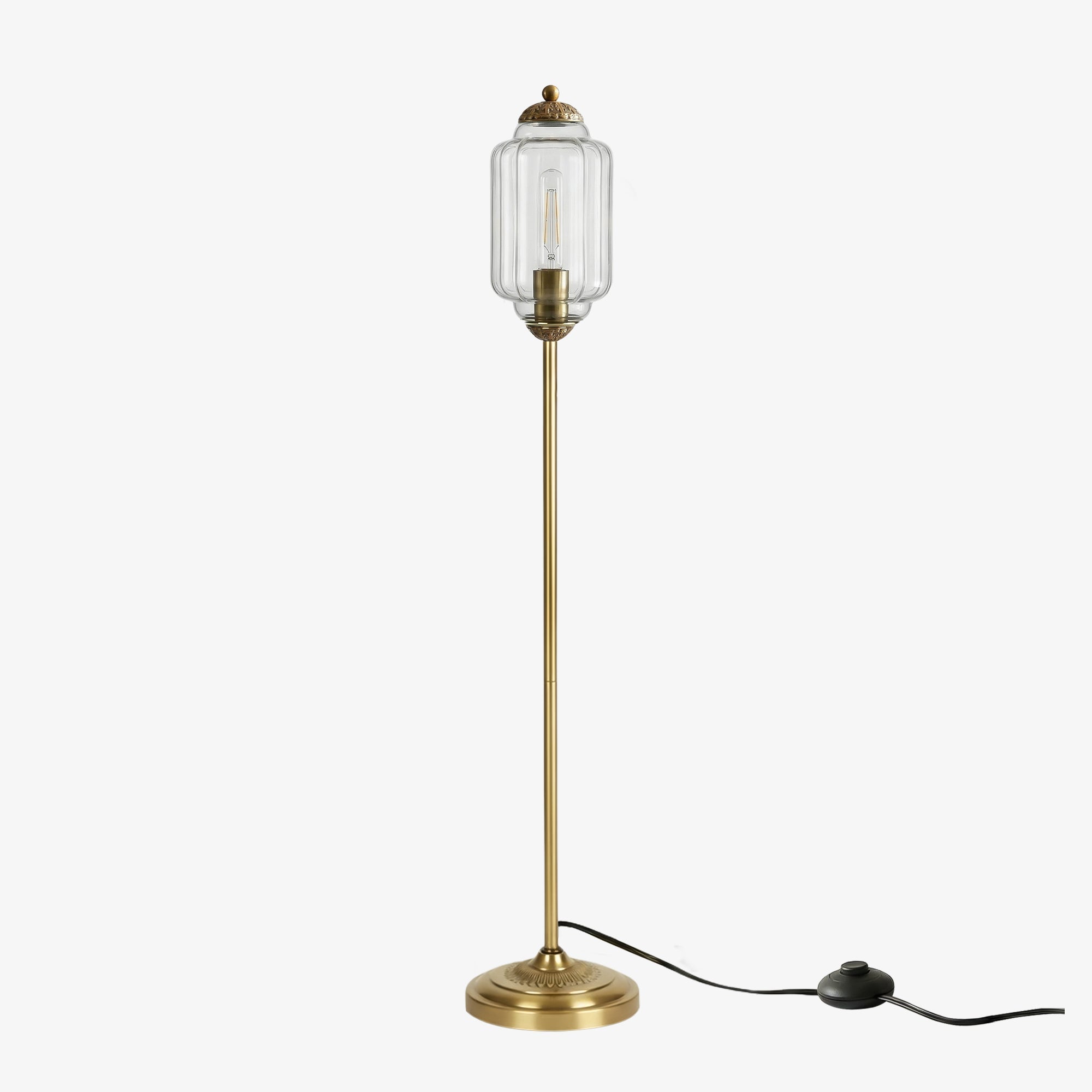 Decoratieve Glazen Pompoen Vloerlamp Retro Organische Stijl Woonkamer Staande Lamp | Sansoti