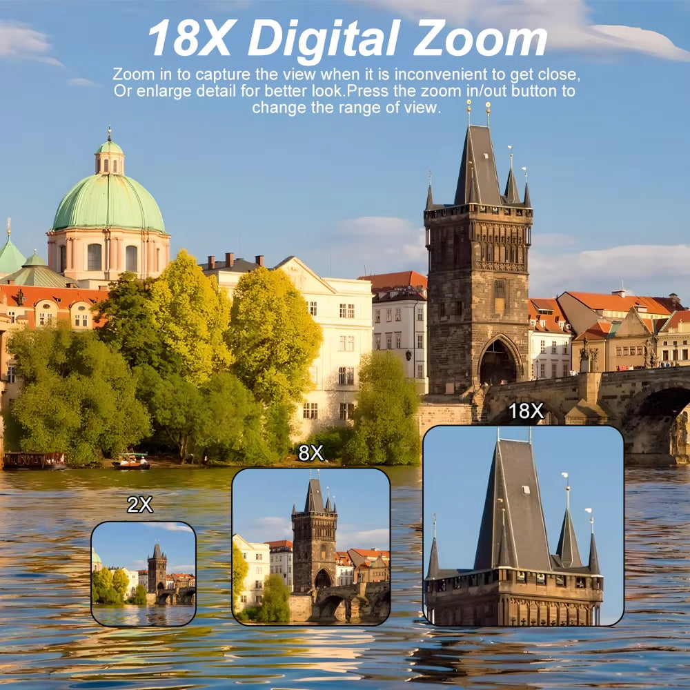 Caméra vlog numérique 4K Ultra HD 48MP avec zoom 18X, écran orientable et WiFi, pour la création de contenu et la vidéographie | Sansoti