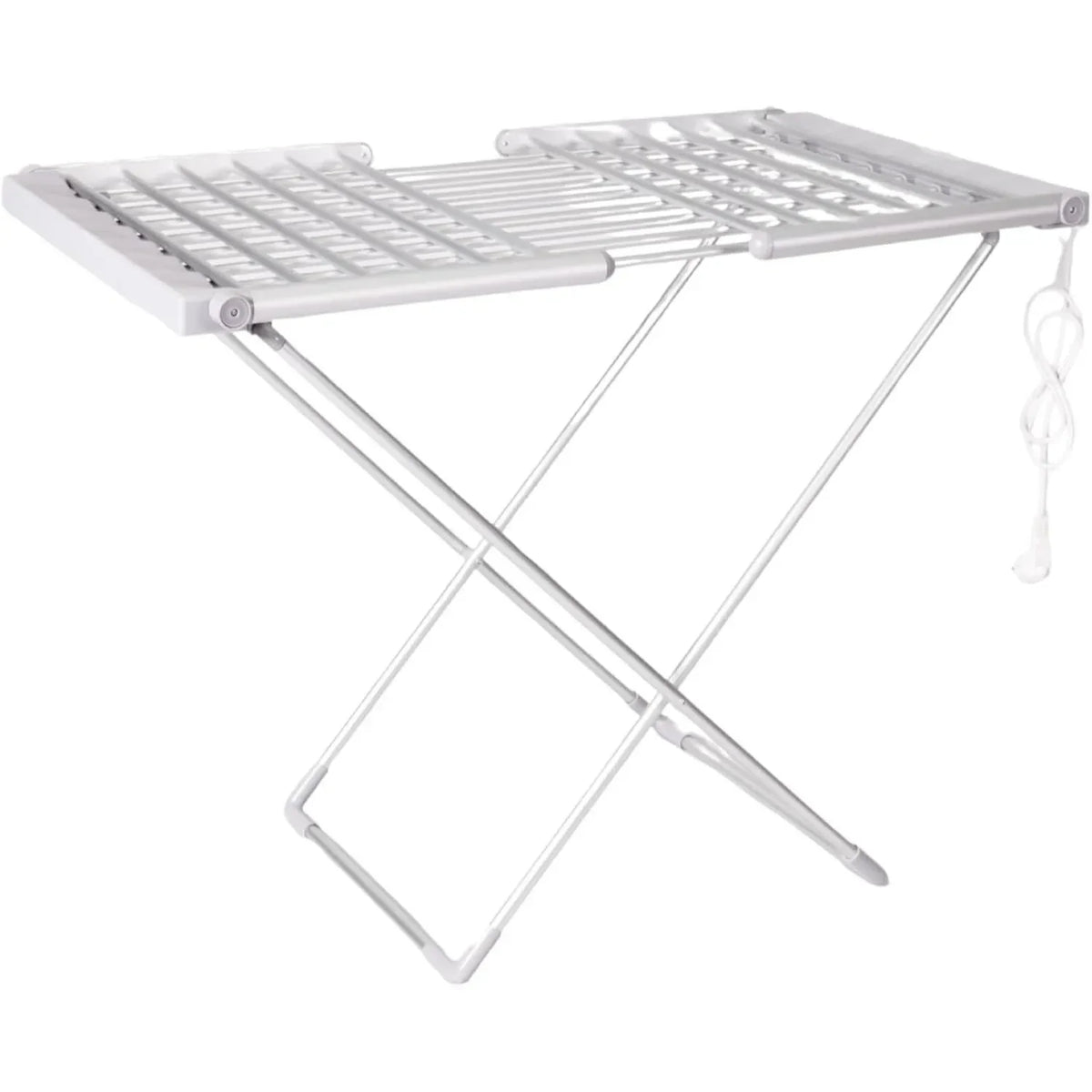 Beheizbarer Wäscheständer, zusammenklappbar, aus Aluminium, 2 Flügel, elektrisch, schnell trocknend, energiesparend | Sansoti
