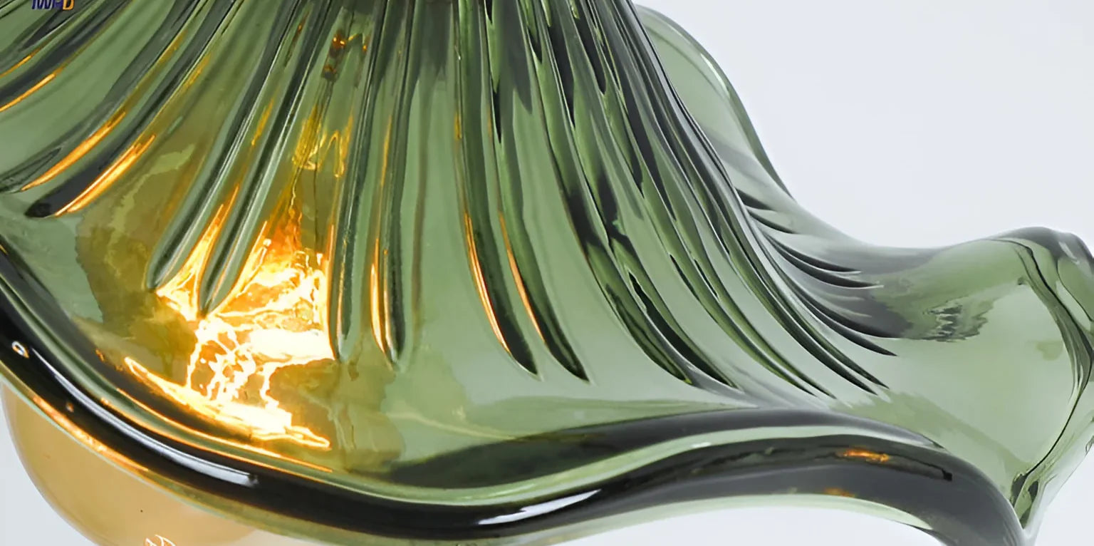 Hanglamp Glas E27 Groen Transparant Oranje Ø25cm Woonkamer Keuken Eetkamer Vintage Art Nouveau Sfeerlamp | Sansoti