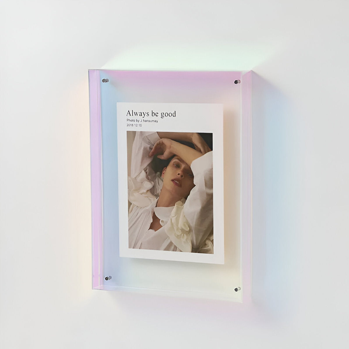 Transparenter Acryl-Fotorahmen Modernistischer Minimalistischer Fotohalter Wanddekoration Schreibtisch Innenausstattung Wohnzimmer | Sansoti