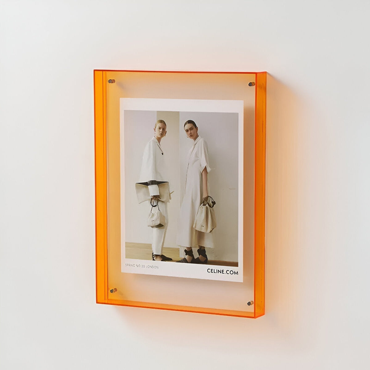 Transparenter Acryl-Fotorahmen, minimalistischer Wandfoto-Halter, moderne Fotopräsentation für Wohnzimmer und Schlafzimmer | Sansoti