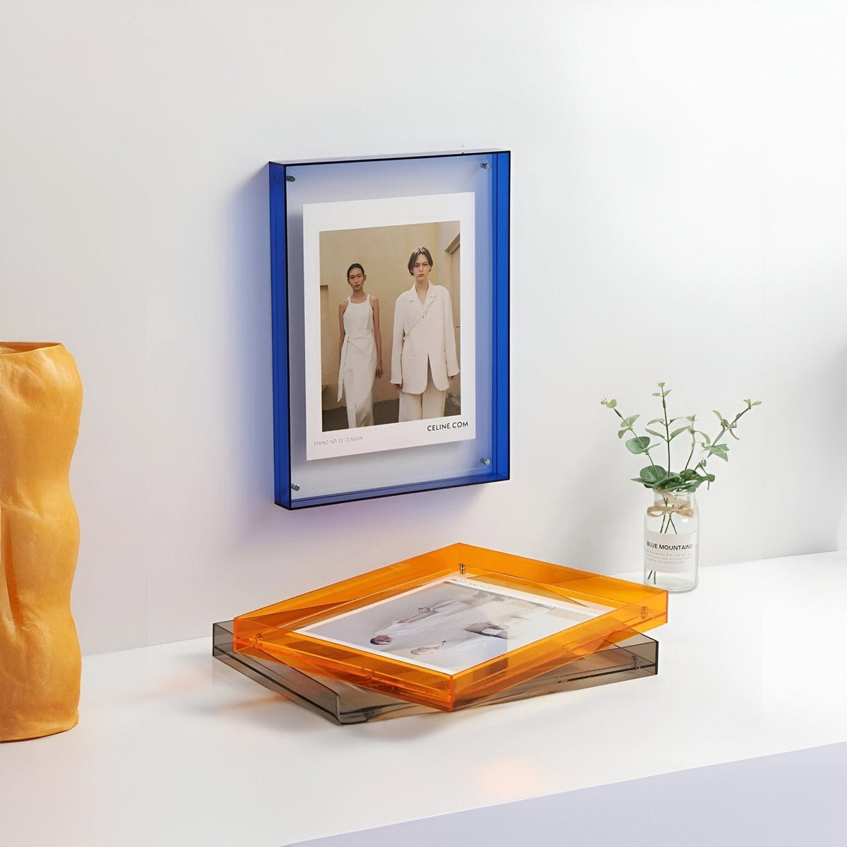 Transparenter Acryl-Fotorahmen Modernistischer Minimalistischer Fotohalter Wanddekoration Schreibtisch Innenausstattung Wohnzimmer | Sansoti