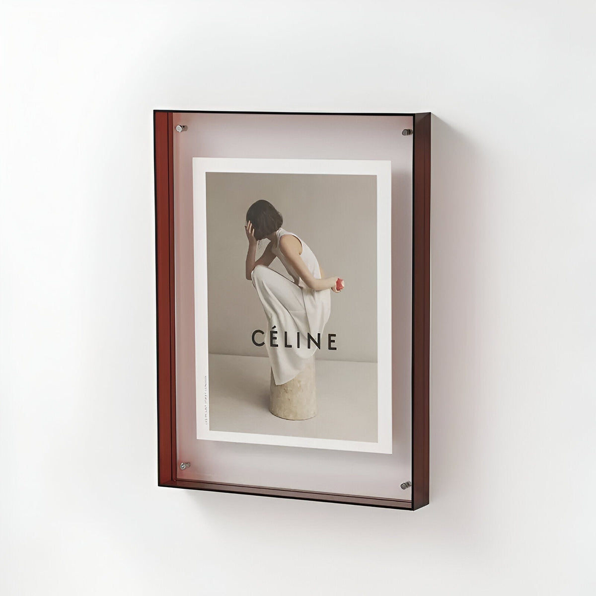 Transparenter Acryl-Fotorahmen, minimalistischer Wandfoto-Halter, moderne Fotopräsentation für Wohnzimmer und Schlafzimmer | Sansoti