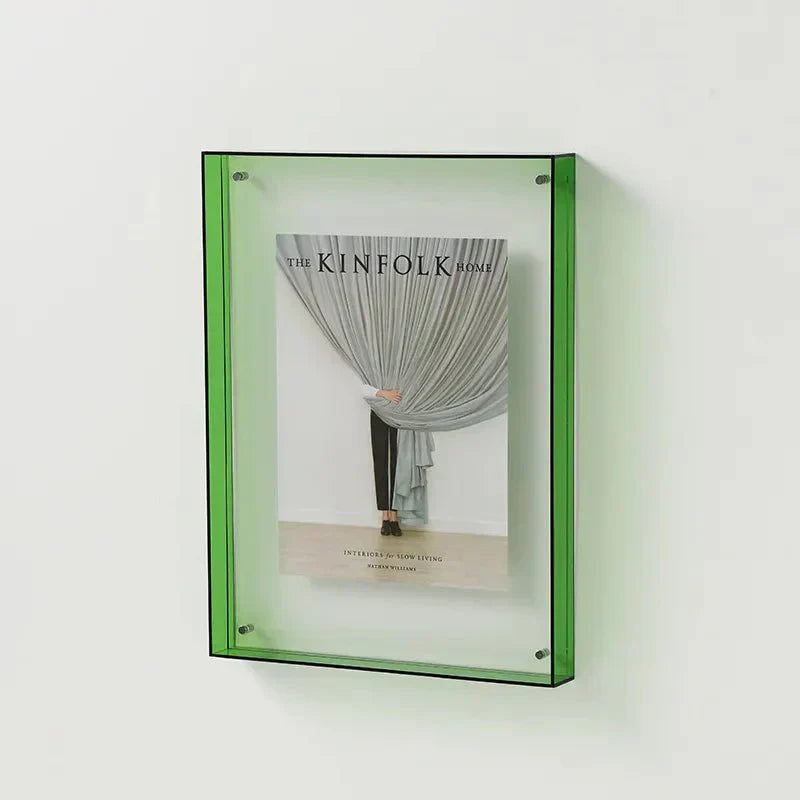 Acryl Fotolijst Gekleurd Transparant Oranje Wand Tafel Display Frame Moderne Fotohouder Poster Lijst Interieur Decoratie | Sansoti