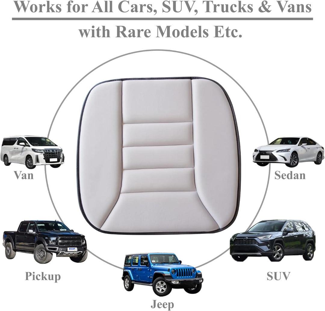 Zitcomfortkussen Memory Foam Auto Zwart Grijs Drukpuntreductie Ergonomisch Autostoelkussen Rugsteun Lange Ritten | Sansoti