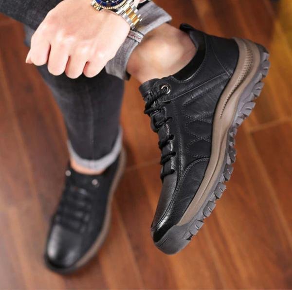 Chaussures orthopédiques en cuir Imperméables pour homme Soutien du pied Protection des articulations Usage quotidien | Sansoti