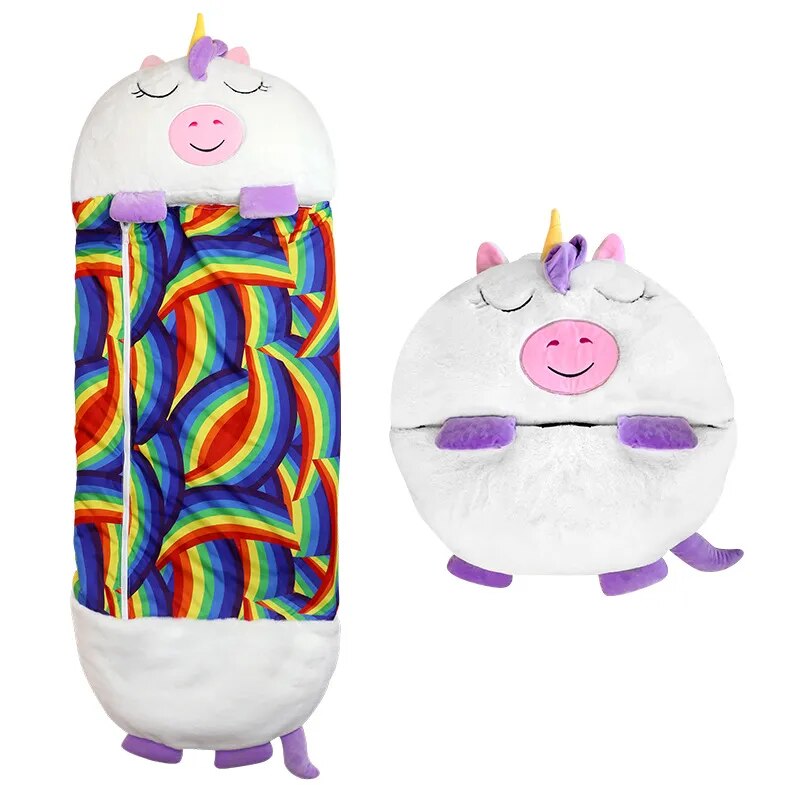 Zachte Pluche Kinderslaapzak Knuffeldier Combinatie Warm Slapen Camping Reizen Slaapcomfort Kinderbed Slaapuitrusting | Sansoti