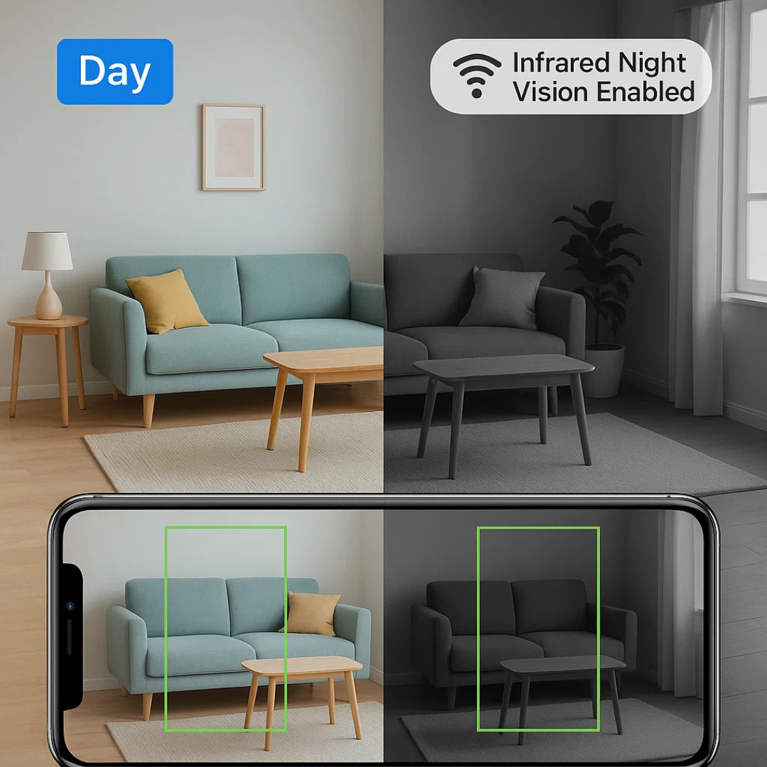 Draadloze Beveiligingscamera Full HD met Nachtzicht WiFi Bewegingsdetectie voor Slimme Thuisbeveiliging | Sansoti