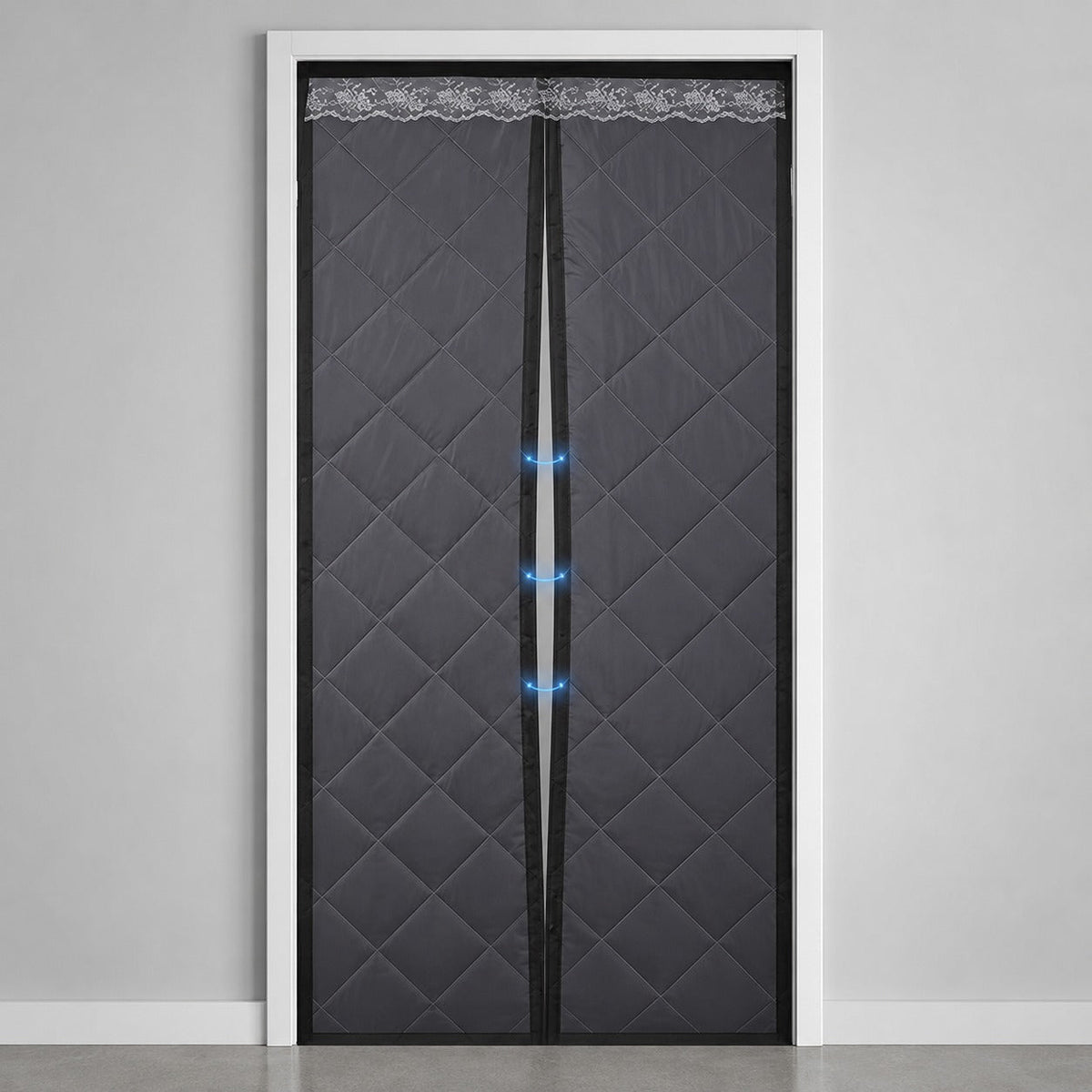 Rideau de porte thermique magnétique avec isolation phonique pour la régulation climatique et les économies d’énergie à l’intérieur | Sansoti