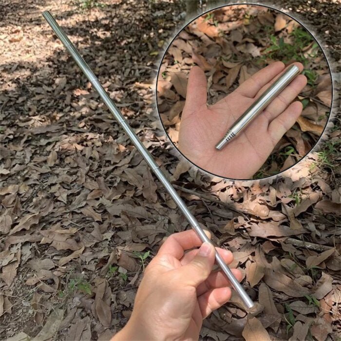 Telescopische Vuurpijp RVS 49cm - Blaastool voor Kampvuur BBQ Aansteken - Draagbaar Outdoor Camping Tool | Sansoti