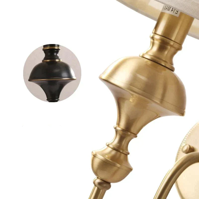 Koperen Wandlamp met Kegel Lampenkap - Enkele of Dubbele Kop - Elegant Design voor Slaapkamer en Gang | Sansoti
