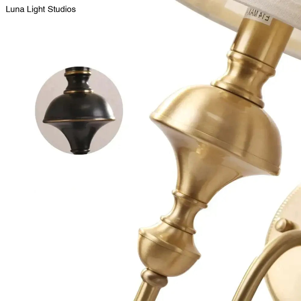 Koperen Wandlamp met Kegel Lampenkap - Enkele of Dubbele Kop - Elegant Design voor Slaapkamer en Gang | Sansoti