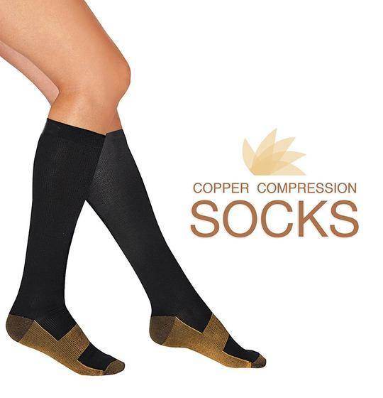 Chaussettes de compression en cuivre, 7 paires, unisexes, pour la récupération sportive, la circulation sanguine et des jambes en bonne santé, pour femmes et hommes | Sansoti