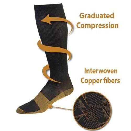 Chaussettes de compression en cuivre, 7 paires, unisexes, pour la récupération sportive, la circulation sanguine et des jambes en bonne santé, pour femmes et hommes | Sansoti