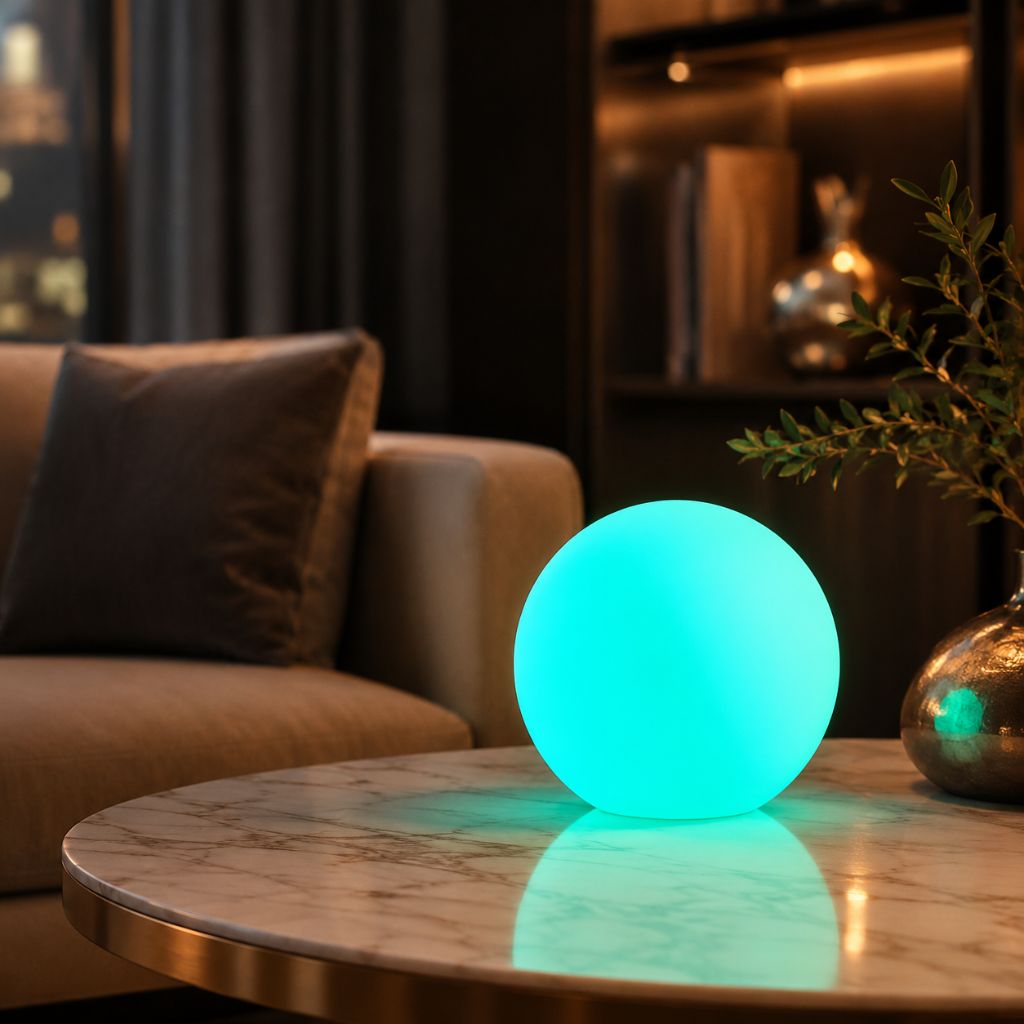 Draadloze LED Maanlamp Tafellamp 16 Kleuren Afstandsbediening IP65 Waterbestendig Sfeerverlichting Binnen Buiten | Sansoti