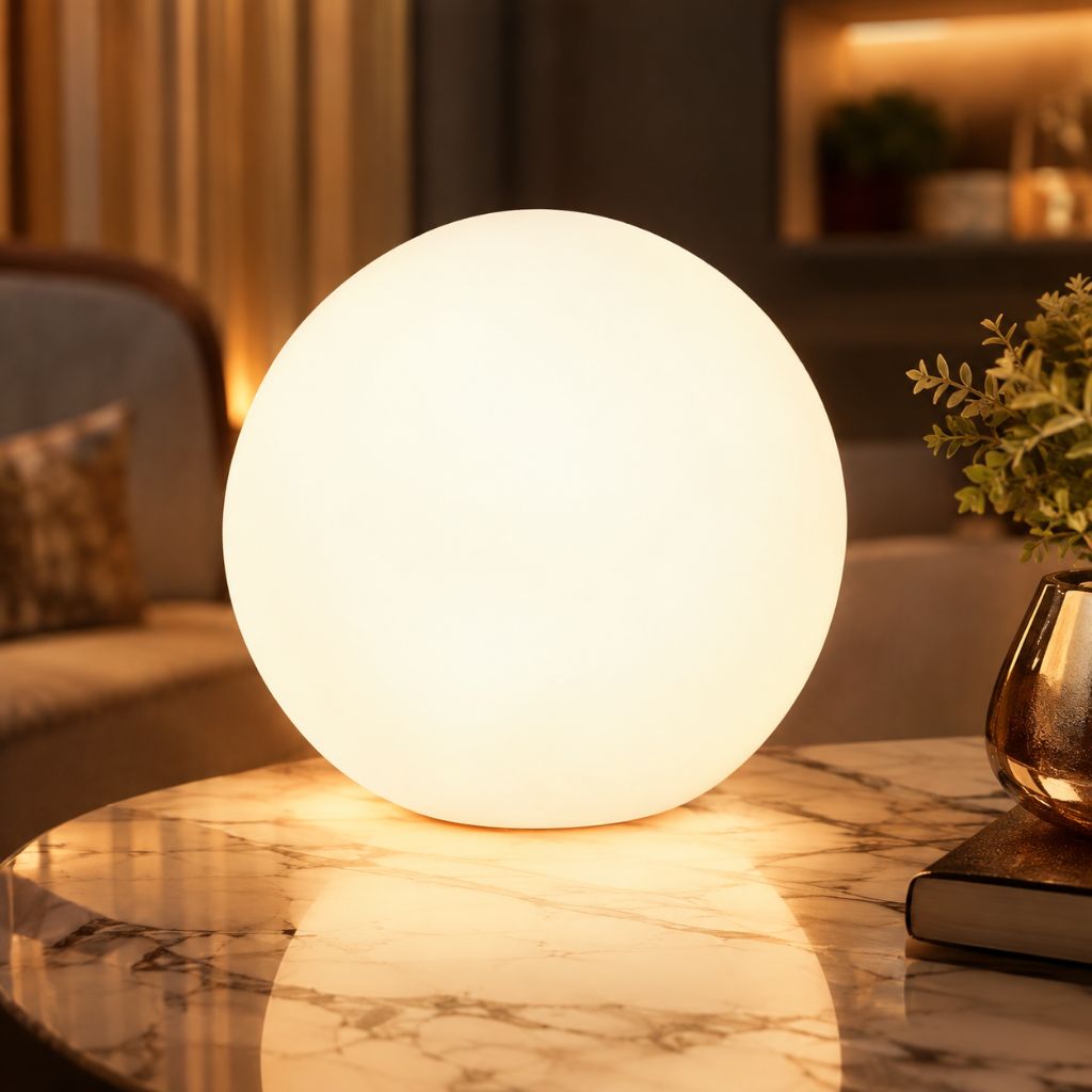 Draadloze LED Maanlamp Tafellamp 16 Kleuren Afstandsbediening IP65 Waterbestendig Sfeerverlichting Binnen Buiten | Sansoti