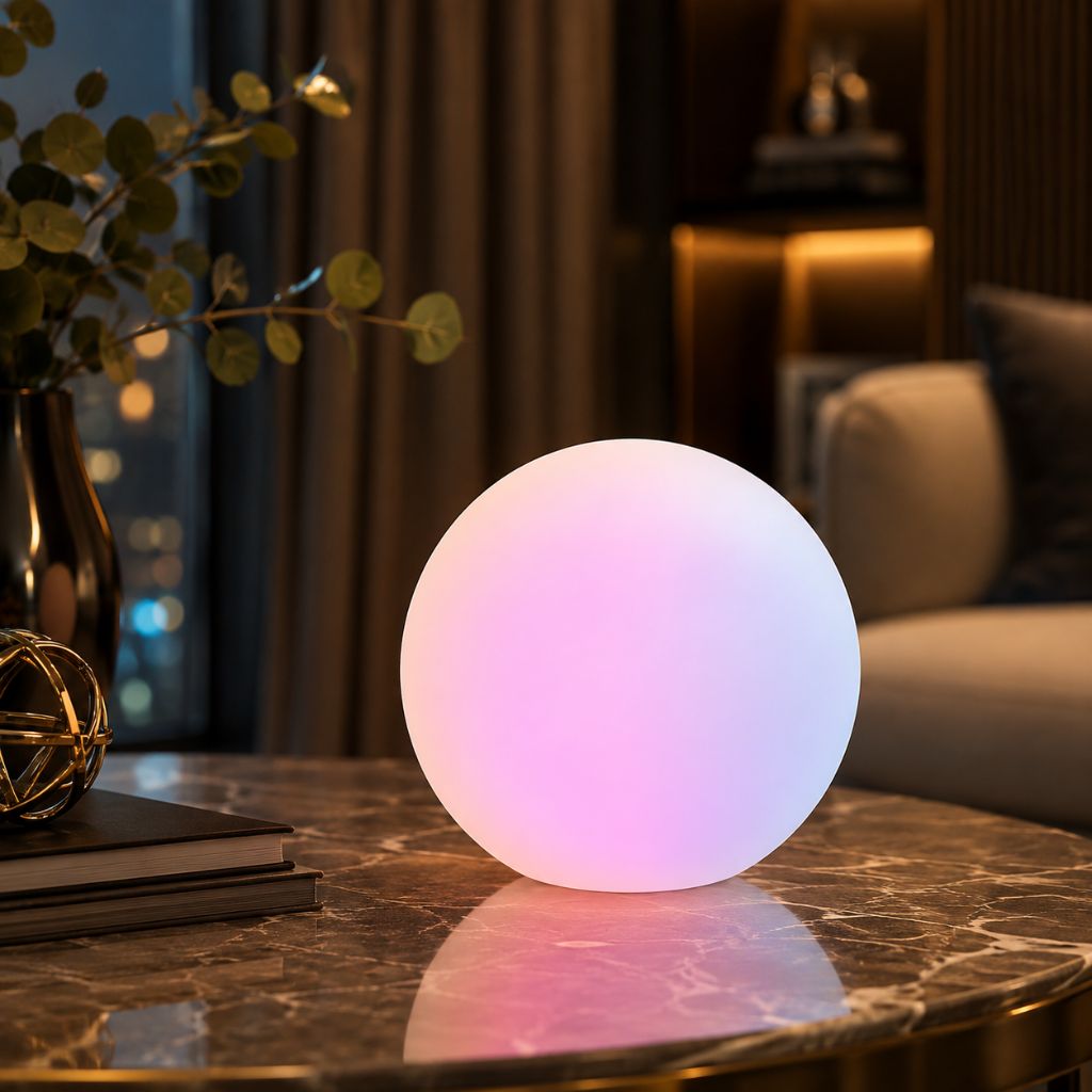 Draadloze LED Maanlamp Tafellamp 16 Kleuren Afstandsbediening IP65 Waterbestendig Sfeerverlichting Binnen Buiten | Sansoti