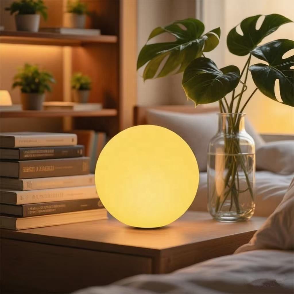 Draadloze LED Maanlamp Tafellamp 16 Kleuren Afstandsbediening IP65 Waterbestendig Sfeerverlichting Binnen Buiten | Sansoti