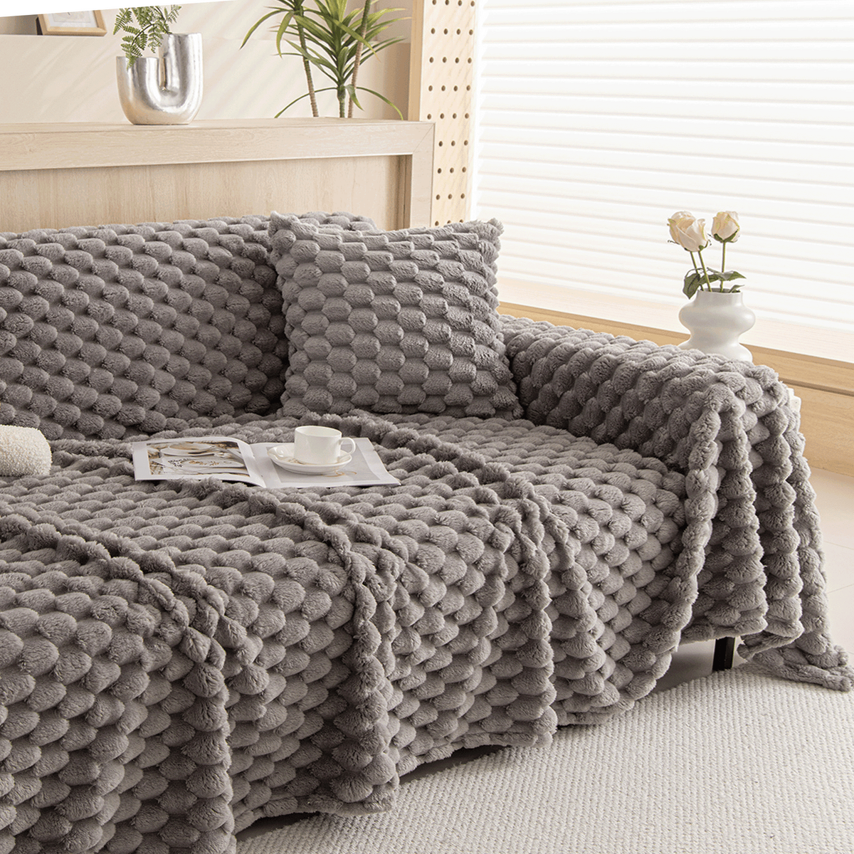 Gewebter waschbarer Sofabezug für Haustiere 180x230 230x420 cm - Schutz vor Flecken, Kratzern, Abnutzung und Hundehaaren | Sansoti
