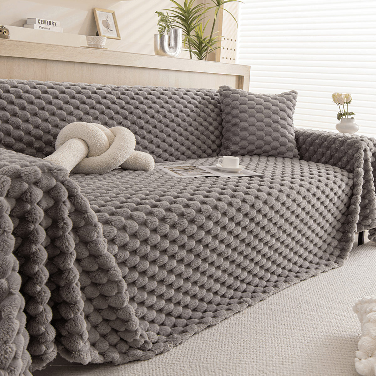 Gewebter waschbarer Sofabezug für Haustiere 180x230 230x420 cm - Schutz vor Flecken, Kratzern, Abnutzung und Hundehaaren | Sansoti