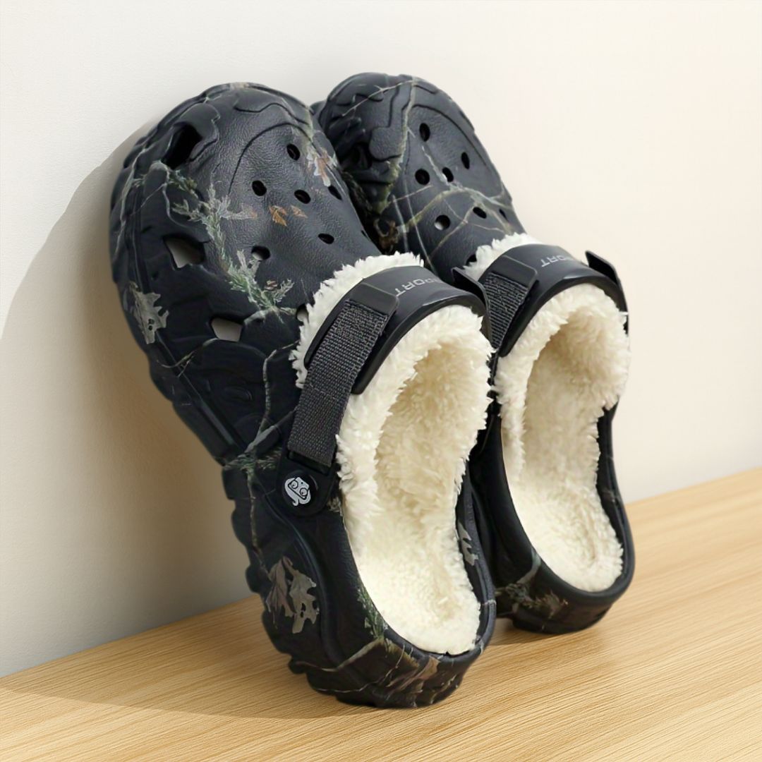 Gevoerde Clogs Pantoffels voor Dames & Heren Winter - Warme EVA Tuinschoenen met Bont - Unisex Huisslippers | Sansoti
