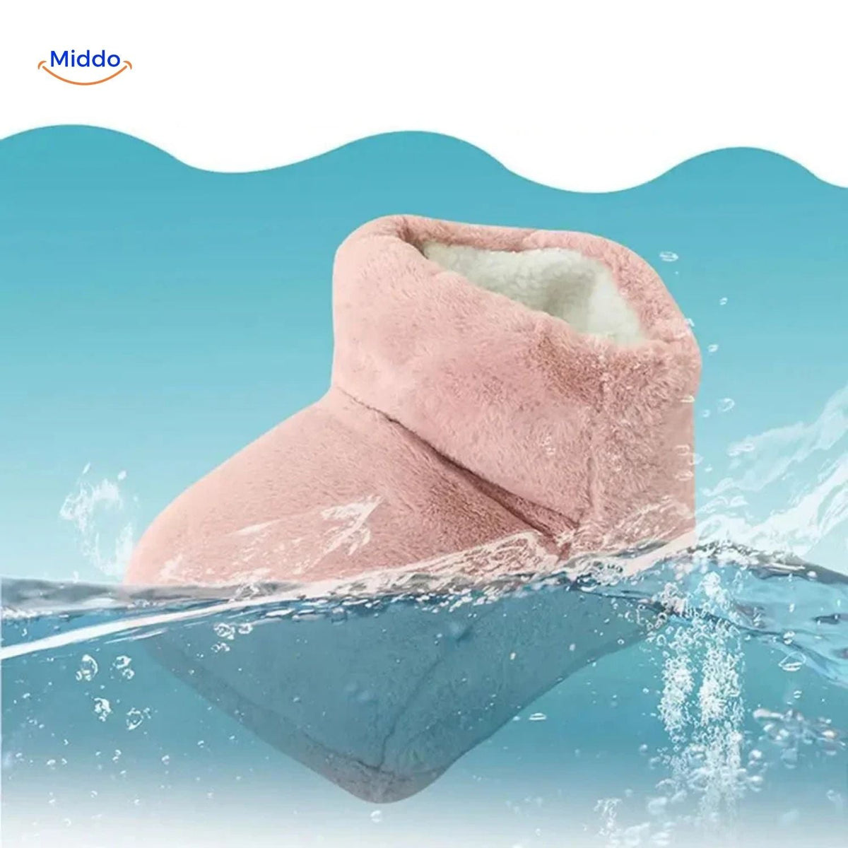 USB Voetverwarmer met Antislipzool Grijs Roze Bruin voor Thuiswerken Koude Winteravonden Pluche Pantoffels | Sansoti