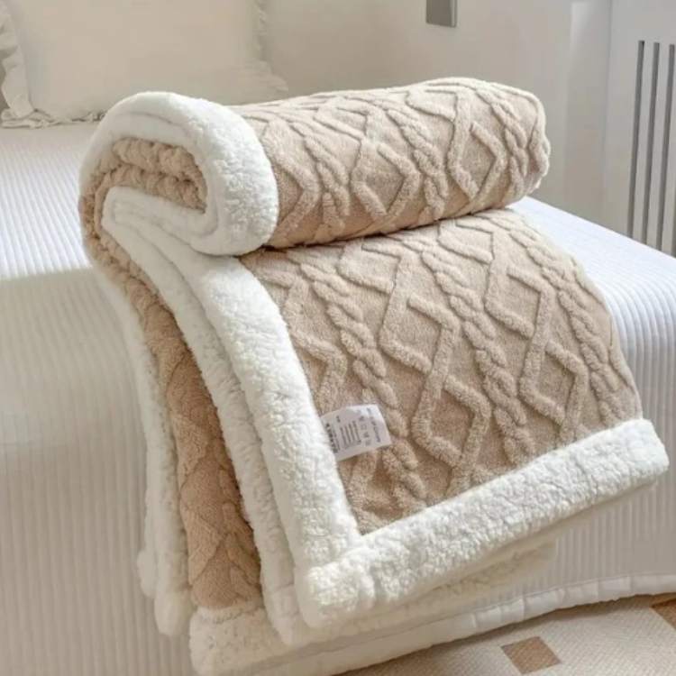 Couverture lestée en sherpa | Couverture chaude lestée pour confort & relaxation